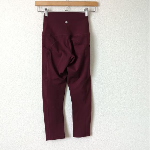 Yogalicious Lux Leggings Super High Rise Side Pockets Cropped Nude Tech XS - Picture 5 of 8